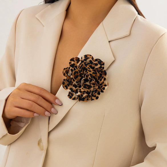 Necklace Fabric Leopard Flower Knot Women Fashion Design