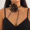 Necklace Fabric Leopard Flower Knot Women Fashion Design