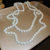 Necklace Fake Pearl Acrylic Geometric Inlaid With Pearls Light Luxury Women's Clavicle Chain