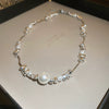 Necklace Fake Pearl Acrylic Geometric Inlaid With Pearls Light Luxury Women's Clavicle Chain