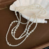 Necklace Fake Pearl Acrylic Geometric Inlaid With Pearls Light Luxury Women's Clavicle Chain