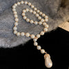Necklace Fake Pearl Acrylic Geometric Inlaid With Pearls Light Luxury Women's Clavicle Chain