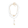 Necklace Fake Pearl Star Shape Electroplating Women's Minimalist