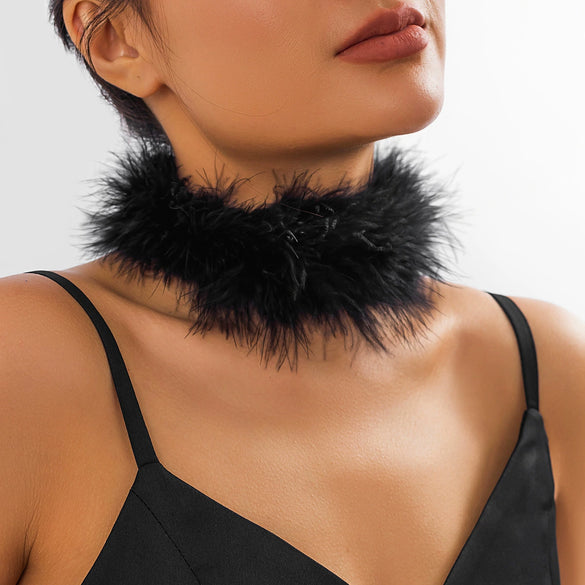 Necklace Feather Geometric Handmade Ribbon For Women