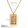 Necklace Female 316L Stainless Steel Pvd Electroplated Golden Ruyi Small Round Bead Abacus Pendant