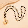 Necklace Flannel Pu Aluminum Cross Chain Alloy Heart Electroplating Allmatch Style