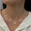 Necklace Freshwater Pearl Alloy Copper Ochain Electroplating Light Luxury Niche Design Unisex