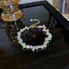 Necklace Freshwater Pearl Ball Chain Handmade Natural Geometric Style For Women