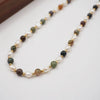 Necklace Freshwater Pearl Dopamine Girl Colorful Stone Niche Geometric Handmade Clavicle Chain Accessories For Women