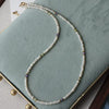 Necklace Freshwater Pearl Irregular Rice Droplet Shape Copper Minimalist Original Design Facet Zircon Crystal