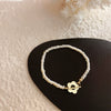 Necklace Freshwater Pearl Metal Alloy Mixed Gem Inlay Geometric Flower Electroplating Snake Bone Chain