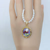 Necklace Freshwater Pearl Natural Ancient Style Gold Pendant Copper Accessories Rice Water Shape