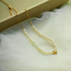 Necklace Freshwater Pearl Simple Geometric Cross Chain Titanium Steel
