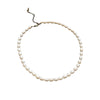 Necklace Freshwater Pearl Titanium Steel Geometric Light Luxury Electroplating Style