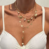 Necklace Geometric Pattern Shell Alloy Copperclad Iron Iron Copper Electroplating Clavicle Chain