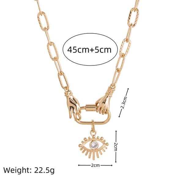 Necklace Geometric Pattern Titanium Steel And Stainless Steel Light Luxury Electroplated For Women