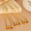 Necklace Geometric 316L Stainless Steel Bow Electroplating Fashion Women's
