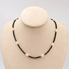 Necklace Glass Colored Glaze Retro Natural Cross Chain Handmade For Women
