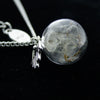 Necklace Glass Glaze Vintage Geometric Dandelion Plant Specimen