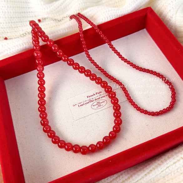 Necklace Glass Glazed Geometric Dyeing Women's Accessories