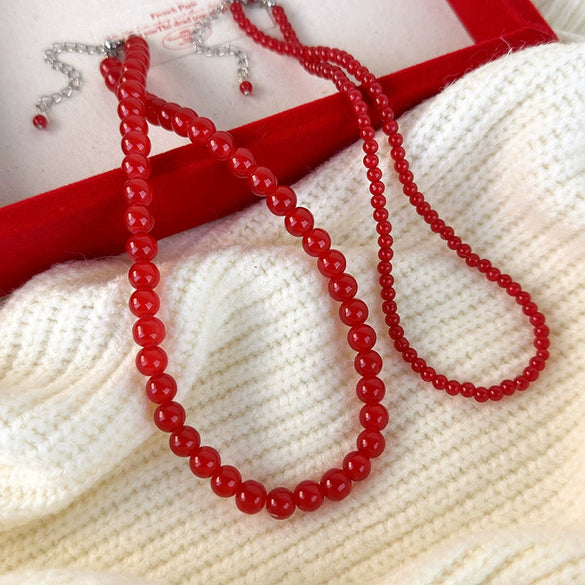 Necklace Glass Glazed Geometric Dyeing Women's Accessories