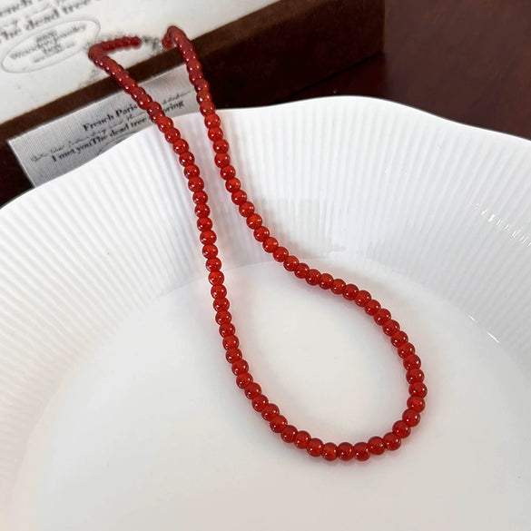 Necklace Glass Glazed Geometric Dyeing Women's Accessories