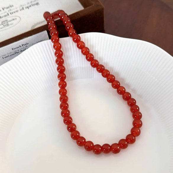 Necklace Glass Glazed Geometric Dyeing Women's Accessories
