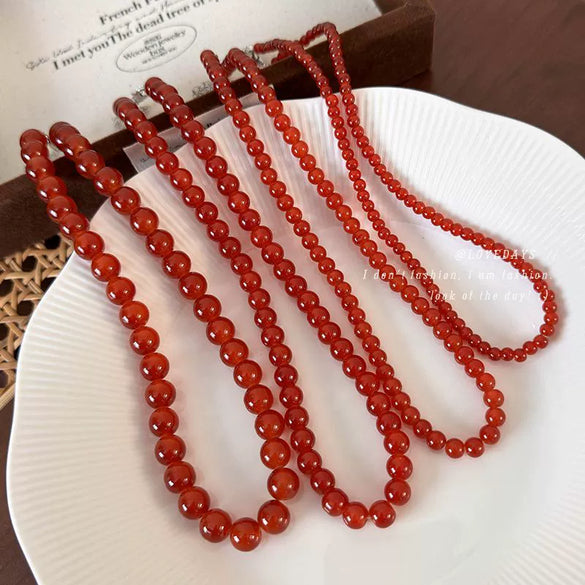 Necklace Glass Glazed Geometric Dyeing Women's Accessories