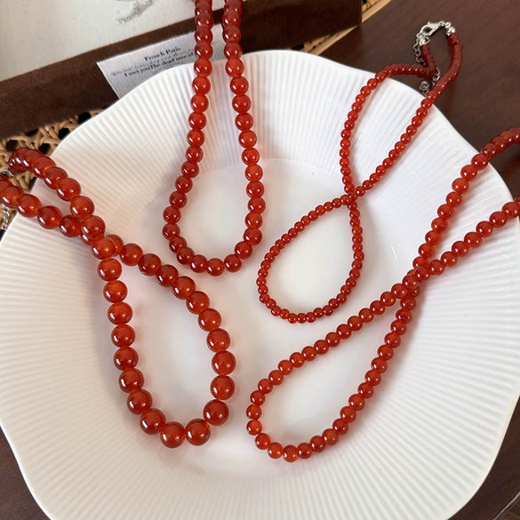 Necklace Glass Glazed Geometric Dyeing Women's Accessories