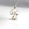 Necklace Glass Mixed Gem Inlay Dandelion Seed Retro Verbal Chain