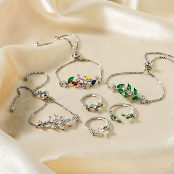 Necklace Glass Stainless Steel Flowers Electroplating Sweet Design