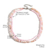 Necklace Handmade Beaded Doublelayer Artificial Crystal Red Retro Geometric Ochain Electroplated For Women