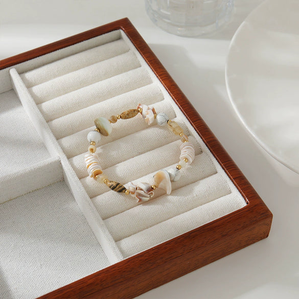 Necklace Handmade Bohemian Style Woven Rope Natural Shell With Geometric Pendant Accessories