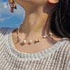 Necklace Handmade Bohemian Style Woven Rope Natural Shell With Geometric Pendant Accessories