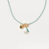 Necklace Handmade Pearl Pendant Jewelry Copper Heart Shape Electroplating