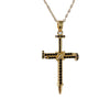 Necklace Hiphop Cross Micropaved Zircon Copper Ochain 14K Gold Electroplated