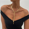 Necklace Hiphop Metallic Snake Bone Chain Geometric Pattern Electroplating Women's
