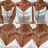 Necklace Hiphop Metallic Snake Bone Chain Geometric Pattern Electroplating Women's