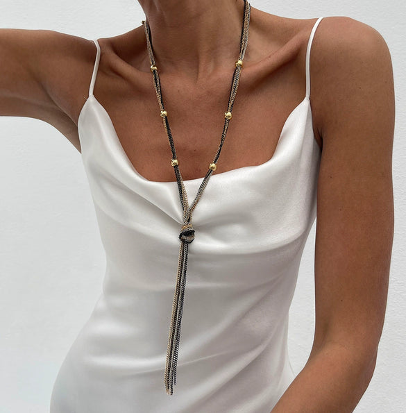 Necklace Hiphop Metallic Snake Bone Chain Geometric Pattern Electroplating Women's