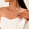 Necklace Imitation Pearl Alloy Animal Zodiac Geometric Electroplating