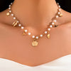 Necklace Imitation Pearl Alloy Animal Zodiac Geometric Electroplating
