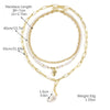 Necklace Imitation Pearl Alloy Geometric Electroplated Simple Beach Ocean Style