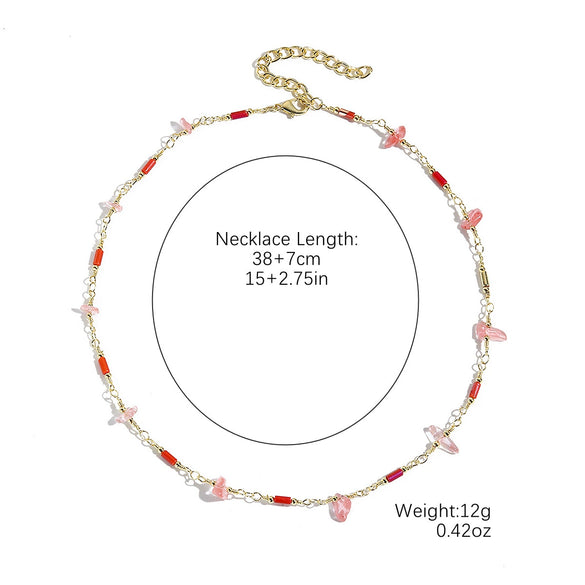 Necklace Imitation Pearl Alloy Geometric Electroplating