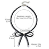 Necklace Imitation Pearl Geometric Beaded Bow Ballet Style Electroplating
