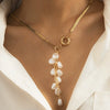 Necklace Imitation Pearl Geometric Copper Iron Electroplating Bone Chain