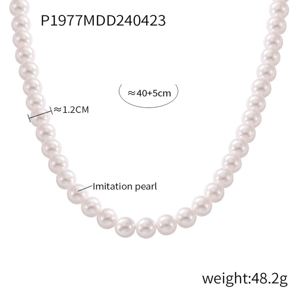 Necklace Imitation Pearl Geometric Handmade Women's Jewelry