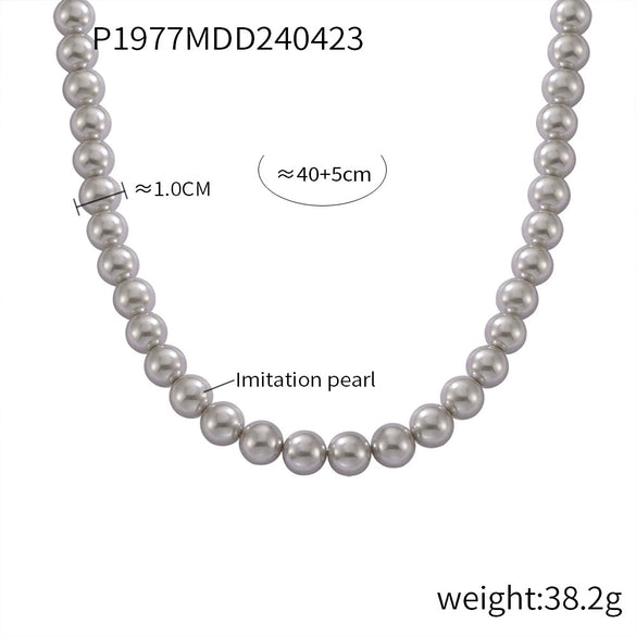 Necklace Imitation Pearl Geometric Handmade Women's Jewelry