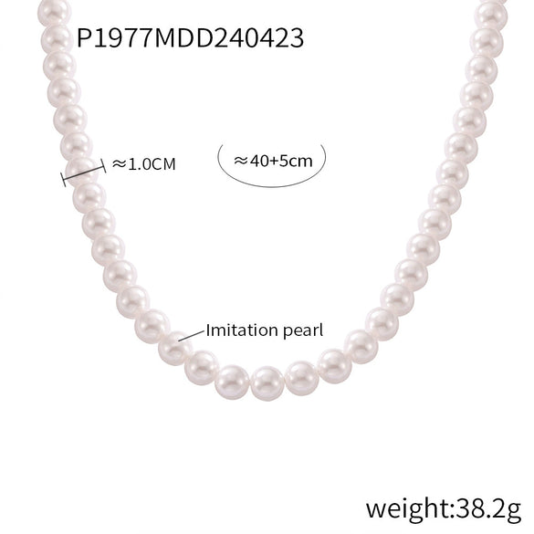 Necklace Imitation Pearl Geometric Handmade Women's Jewelry