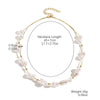 Necklace Imitation Pearl Geometric Simple Electroplating Women's