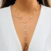 Necklace Imitation Pearl Geometric Style Electroplating